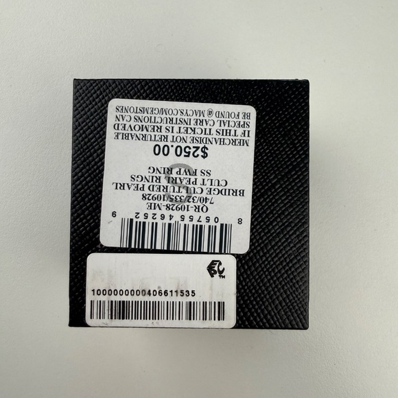 R.H. Macy & Co Womens Sterling Silver Freshwater Cultured Pearl Statement Ring - Picture 10 of 10